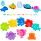 INNOCHEER Baby Bath Toys for Toddlers, Water Table Toys with Mold Free Stacking Cups, Quick Dry Organizer Net, 13 Pcs Bathtub Game, Beach and Pool