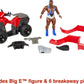 Mattel WWE Wrekkin' Slam & Spin ATV Vehicle & Action Figure Playset with Toy 4-Wheeler & Big E 6-inch Collectible, Launching Action & Breakaway Parts