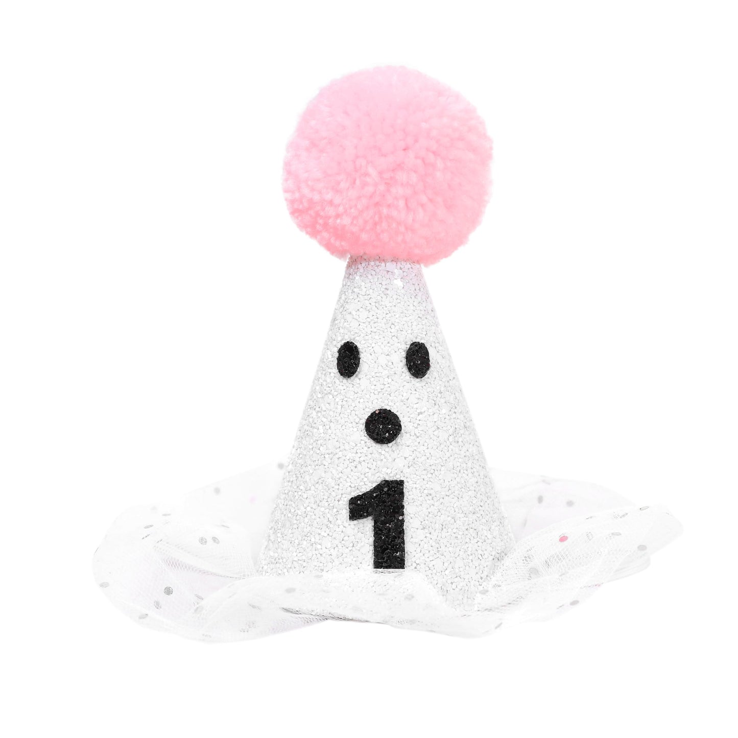 HIKLO Halloween Ghost Birthday Hat for Girls - Pink Ghost Tulle First Birthday Hat, Spooky One Birthday Hat, Little Boo Birthday Hat, Cute Halloween