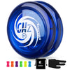 MAGICYOYO Looping Yoyo D1 GHZ, Responsive Yoyo Professional Loop Yoyo for Beginner + Glove + Bag + 5 Yoyo Strings (Blue)