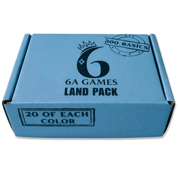 6AGames MTG 100 Land Pack: 20 of Each Basic Color - Compatible with Magic