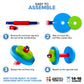 Modern Innovations Kids Weight Set (2 Pack) Toy Dumbbells, Baby Dumbbell Workout Weights, Fun Fitness and Exercise Equipment for Toddlers - Blue