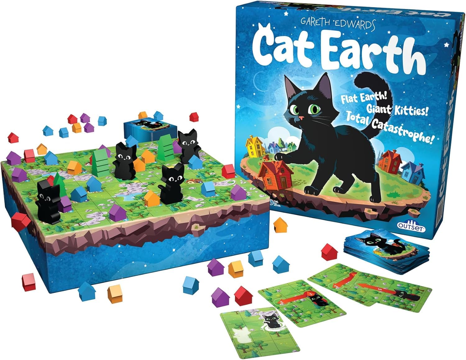 Cat Earth - Light Strategy Family Board Game - 2 to 4 Players Ages 8 and up
