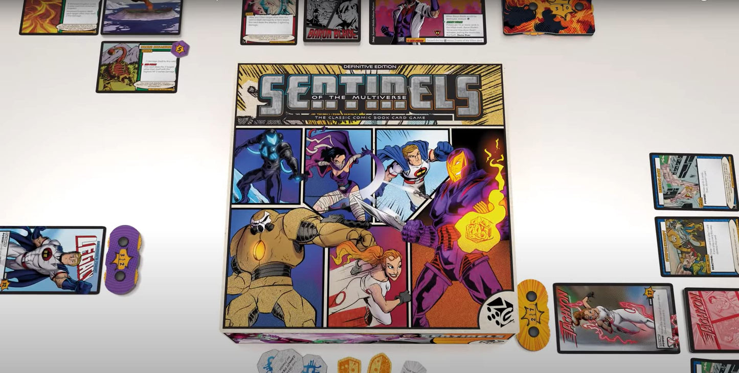Greater Than Games | Sentinels of the Multiverse: Definitive Edition | Cooperative Strategy Board Game | 1 to 5 Players | 30+ Minutes | Ages 14+