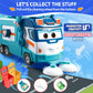 Super Wings Garbage Truck, Large Trash Marc and Cleaning Helicopter Shine Recycling Dump Play Set, Vehicle Learning Toys Set, Street Sweeper Cars Toys