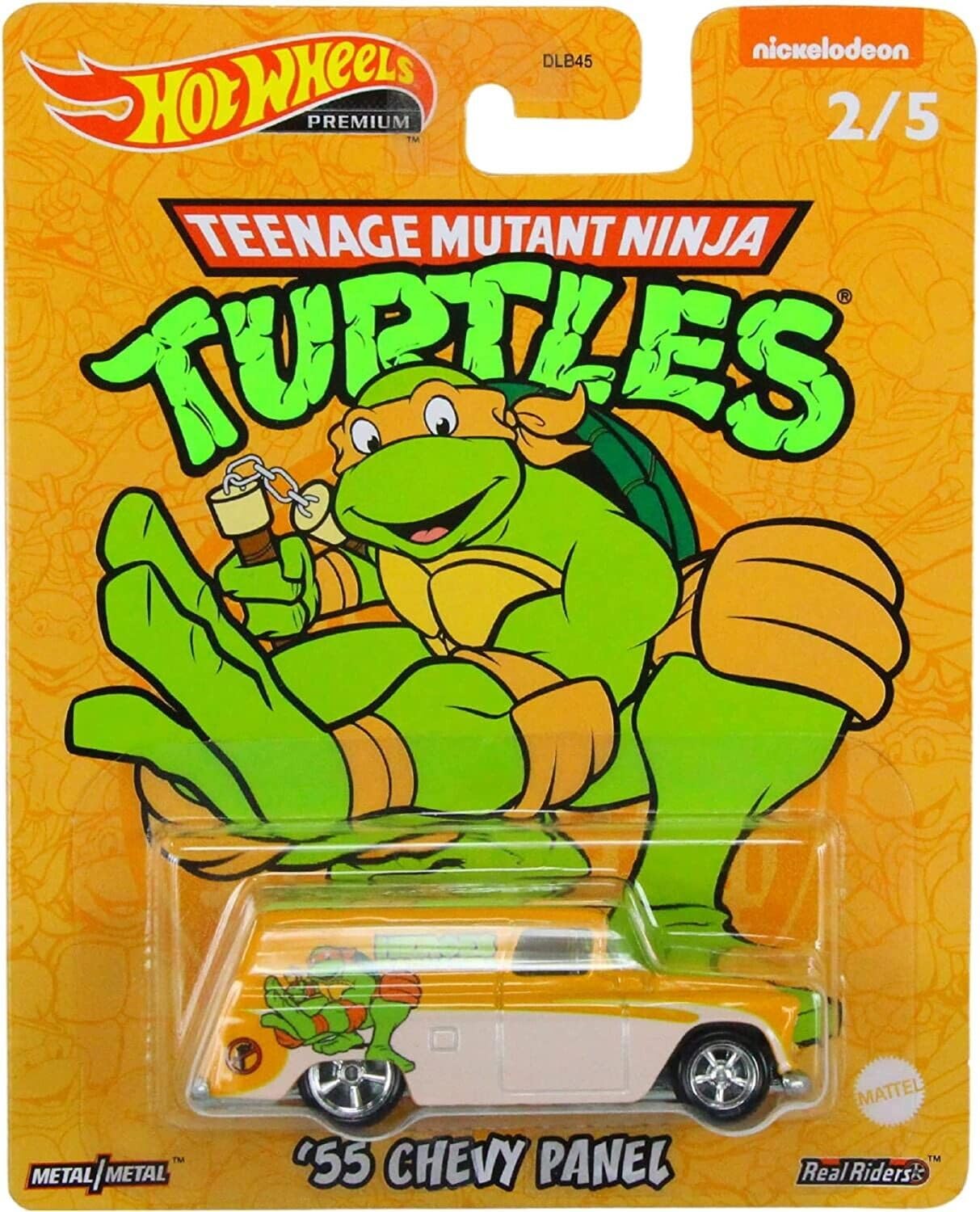 Hot Wheels 2022 Premium Pop Culture TMNT Teenage Mutant Ninja Turtles Complete Set of 5 Die?Cast Vehicles, 1:64 Scale, DLB45-946N, Ages 3+