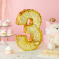 Juvale Gold Foil Number 3 Pinata - Spacious Candy & Toy Holder Birthday Pinata - Hangable Party Decor - 11.1 x 2.9 x 16.1 in, Paper, Gold