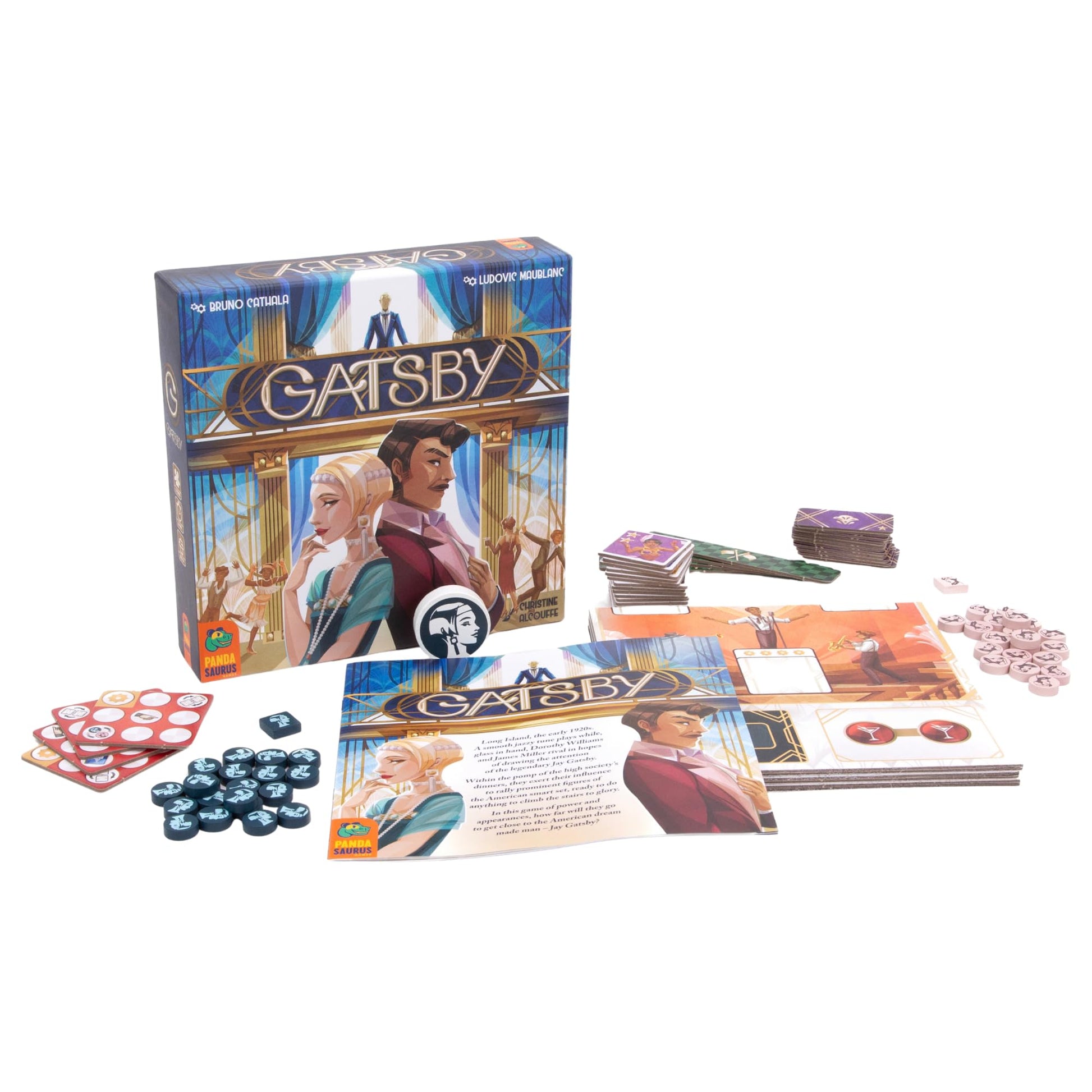 Gatsby Board Game - Duel for Influence in The Glamorous Roaring 20's, Quick-Play Auction Strategy Game for Kids & Adults, Ages 10+, 2 Players, 30