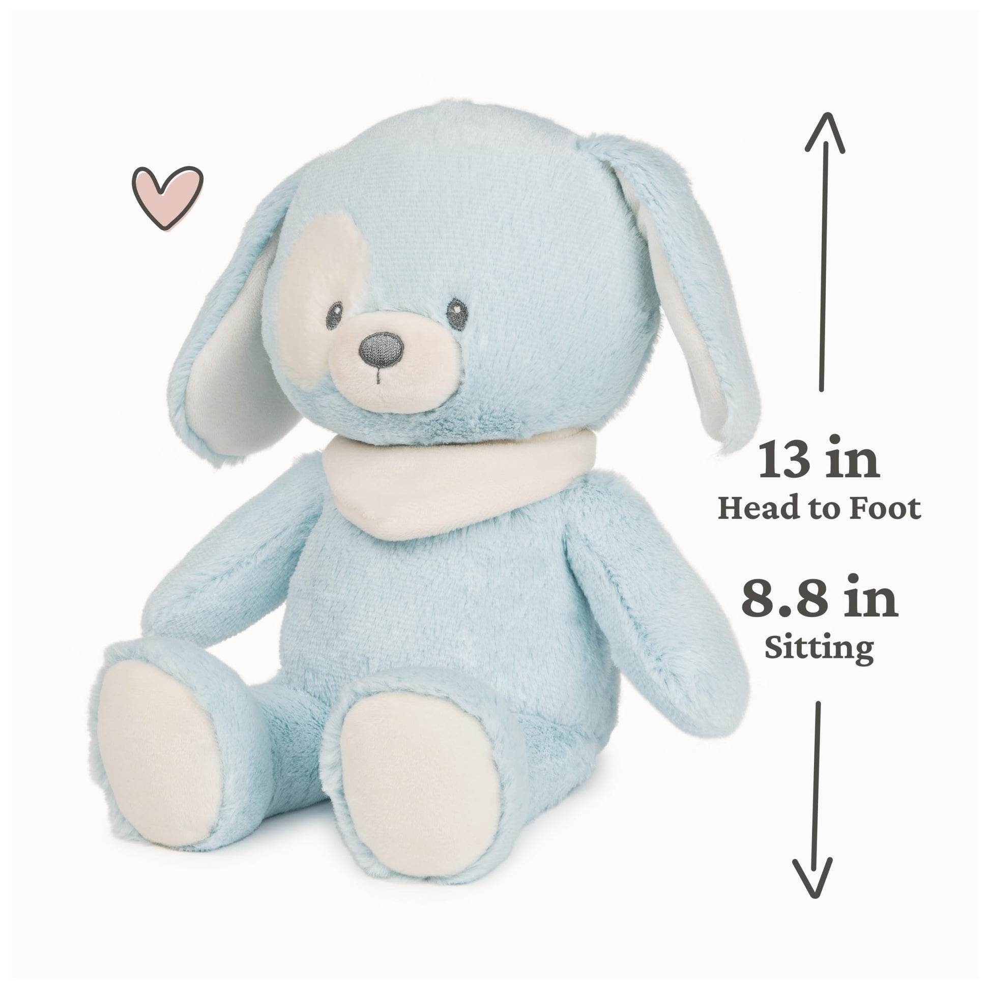 GUND Baby Sustainably Soft Bay 13” Puppy Plush Toy with Bandana; Ages 0+