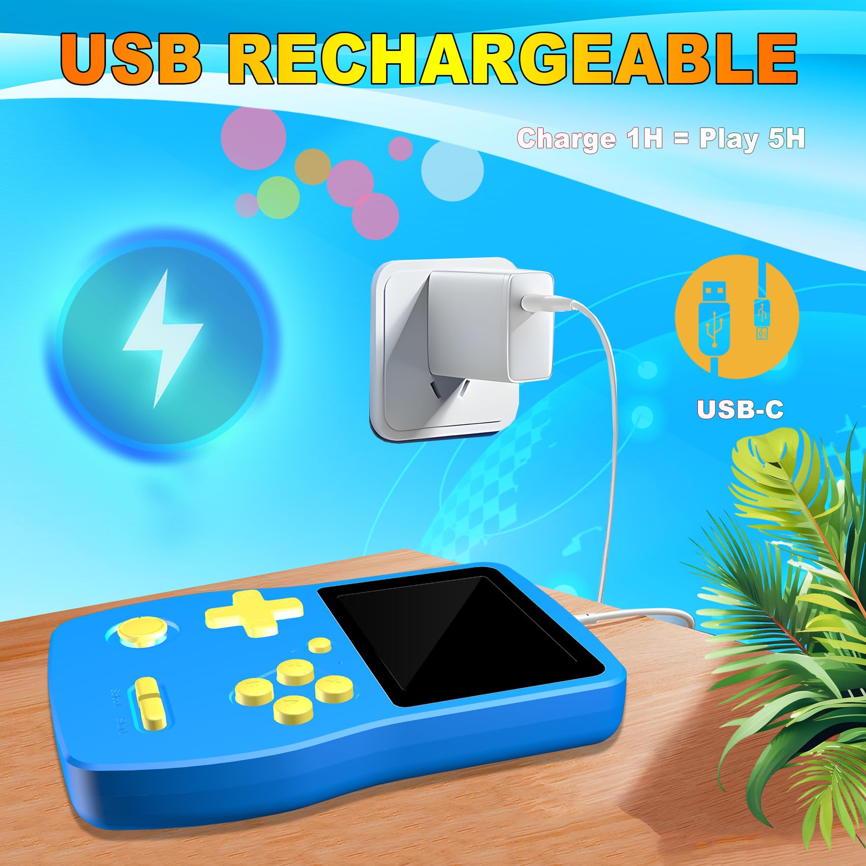 32 Bit Handheld Game for Kids Preloaded 139 Video Games,Roadtrip Travel Toy