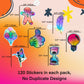 120PCS Rainbow Holographic Sticker Pack for Kids Teens - Waterproof Vinyl Cute Stickers for Water Bottles, Laptop, Skateboard, Phone, Journal
