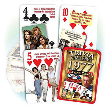 Flickback 1977 Trivia Playing Cards: Perfect Birthday or Wedding