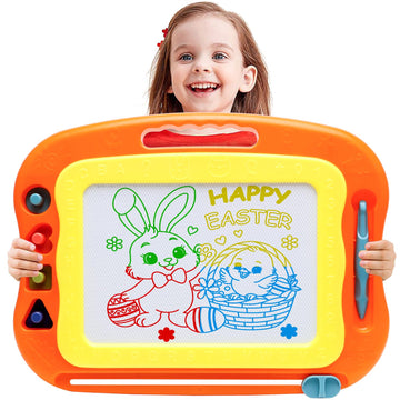 BABLOCVID Magnetic Drawing Board Toddler Toys for Girls Boys, 15 Inch Erasable Doodle Board for Kids Colorful Etch Education Sketch Doodle Pad Toddler