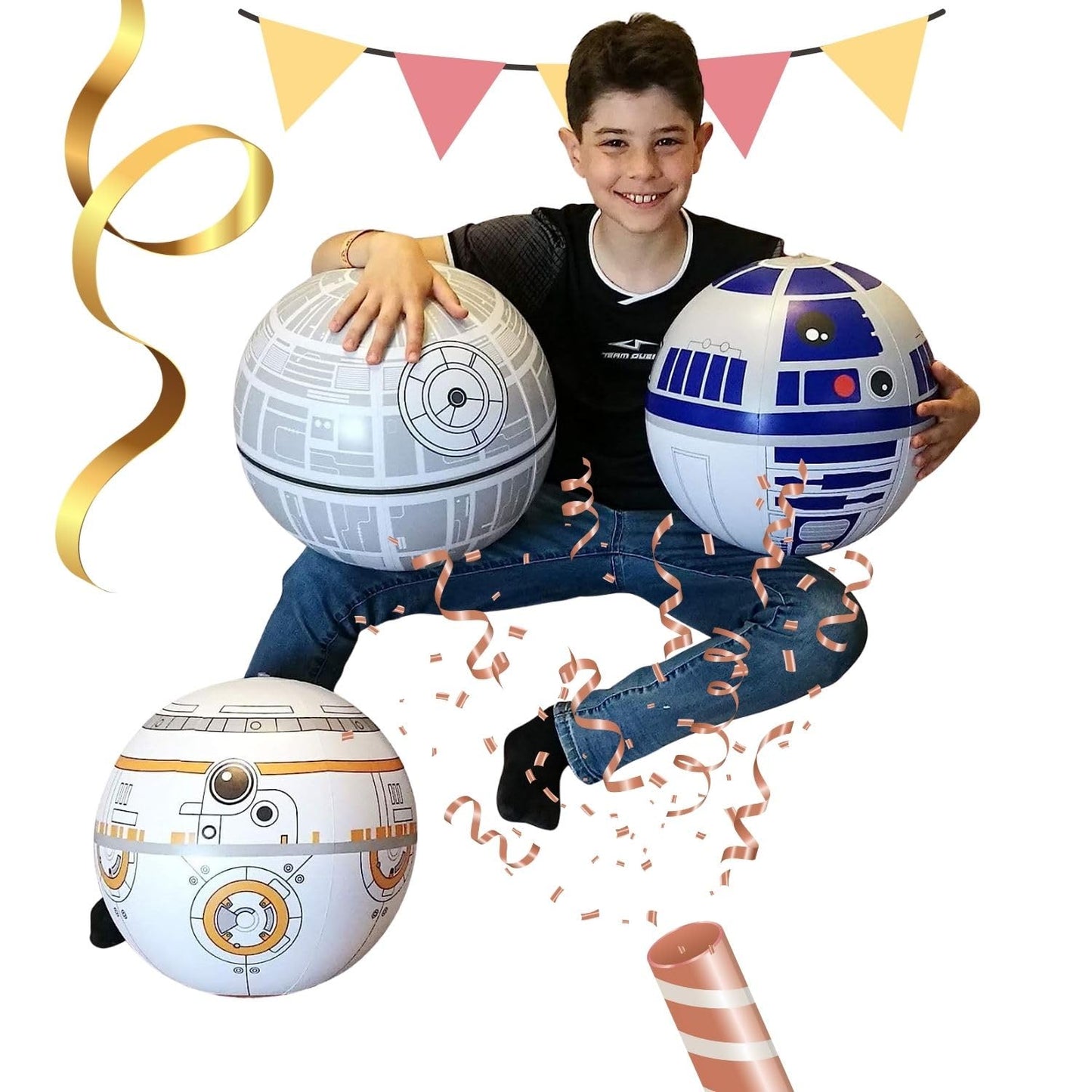 nacnic Set of 12 Large Inflatable Play Balls - 14 inch Balls, Great Birthday Gift, Party Decor, Indoor Outdoor Play
