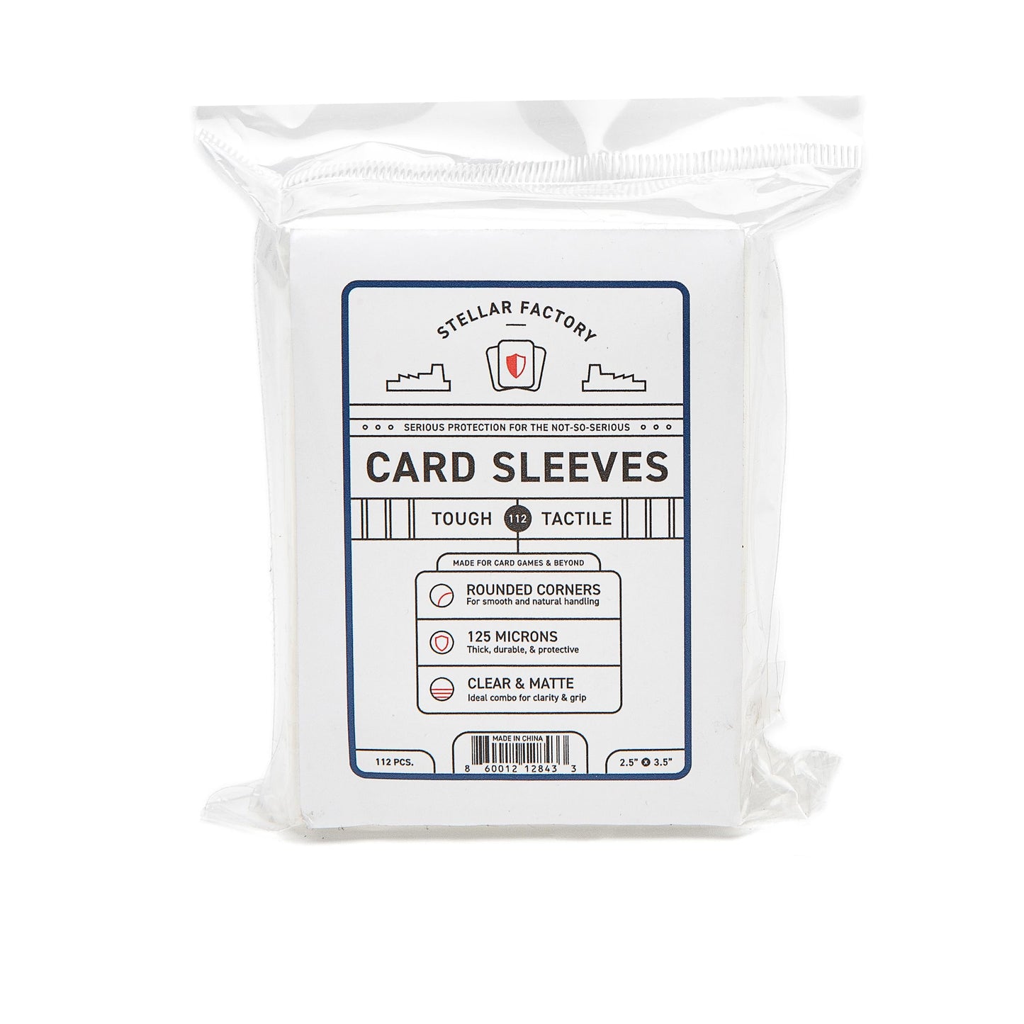 Stellar Factory Card Sleeves 112 Count | Matte & Clear Dual-Finish | Rounded Corners | Standard 2.5" x 3.5" | Fits MTG, Everdell, Gloomhaven