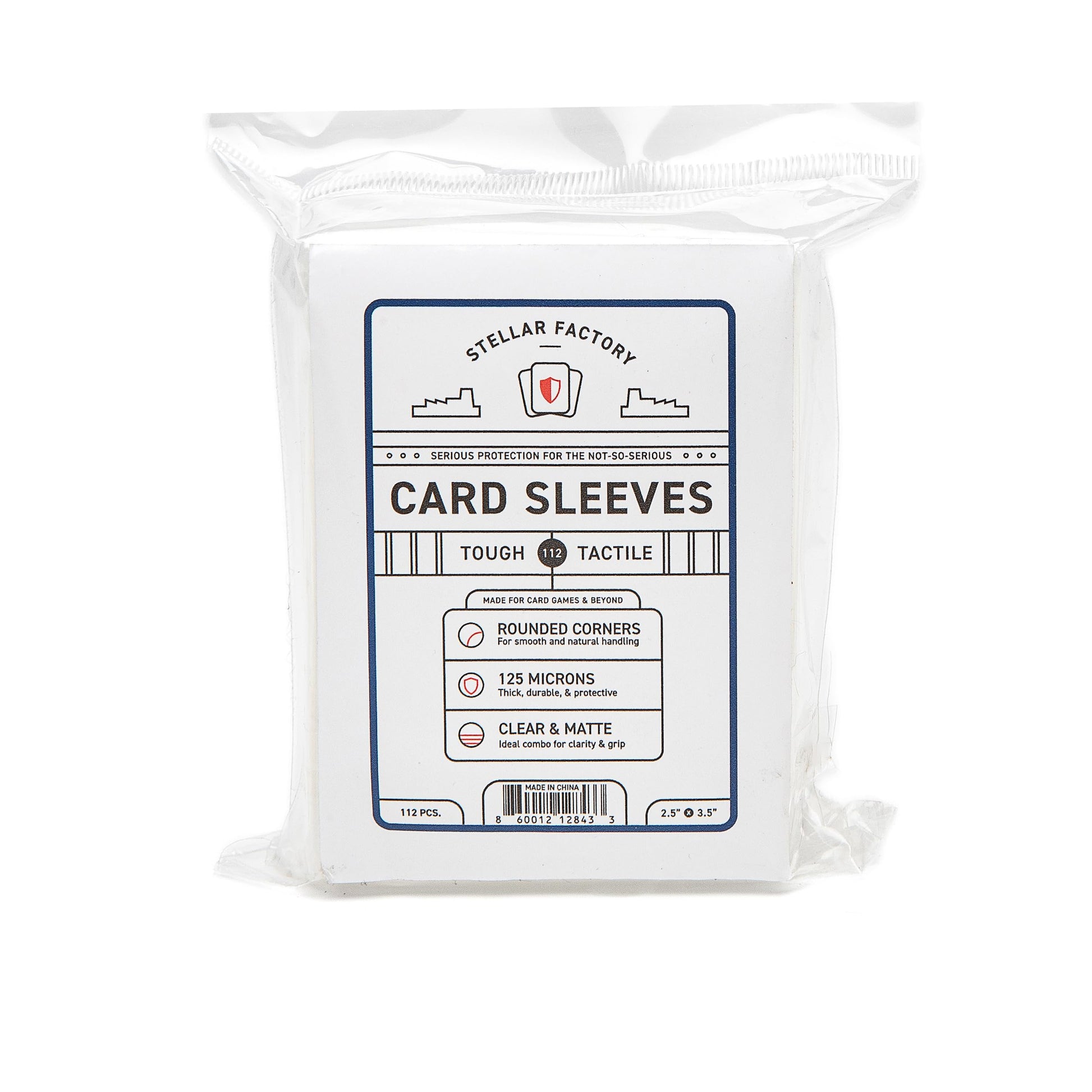 Stellar Factory Card Sleeves 112 Count | Matte & Clear Dual-Finish | Rounded Corners | Standard 2.5" x 3.5" | Fits MTG, Everdell, Gloomhaven