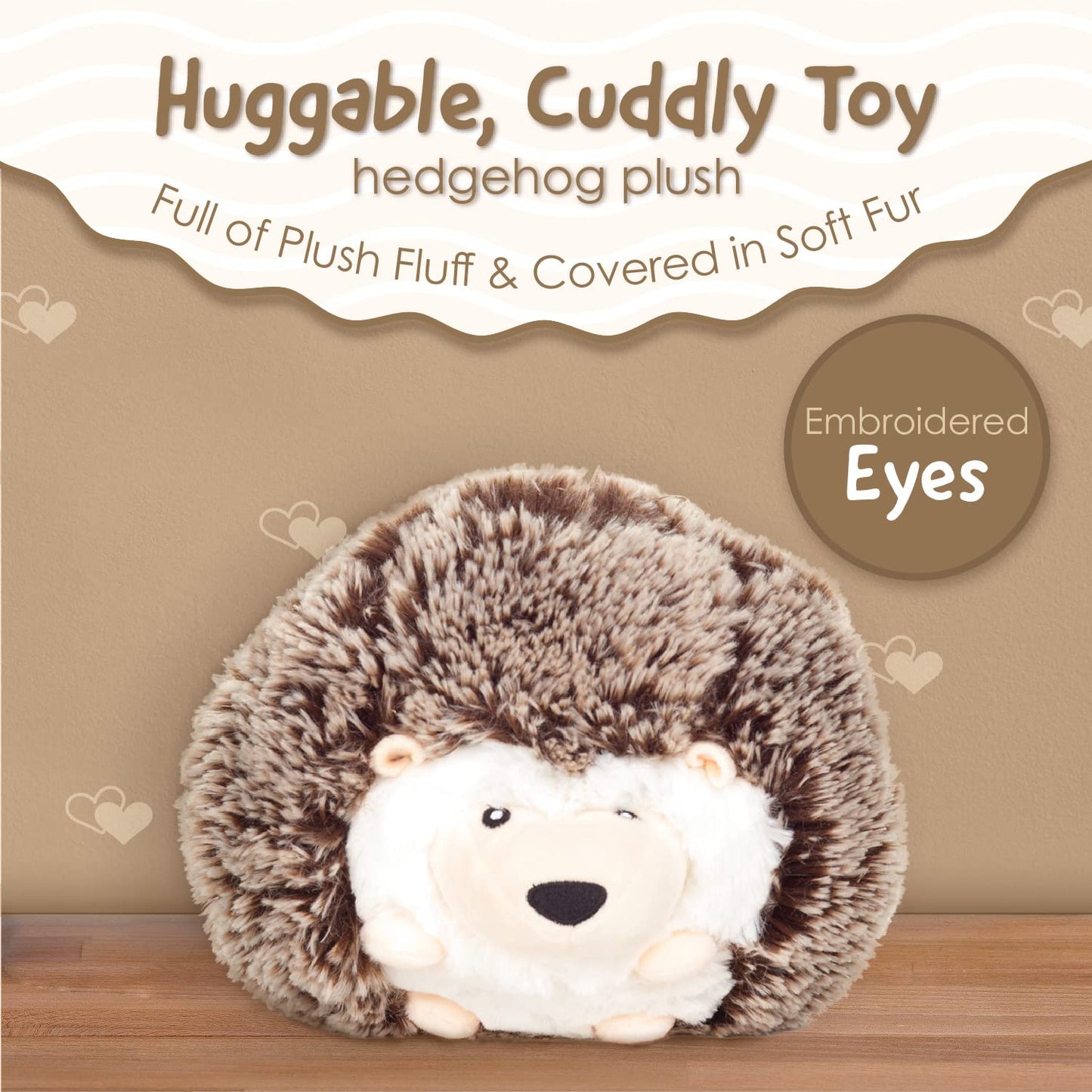 Squirrel Products Cuddle Mates Stuffed Animal Plush Toy - 6 Inch - Hedgehog