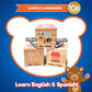 KIDS KORNER Alphabet Blocks Toys for Toddlers - Bilingual Educational Toys, Spanish Learning Toys, Stacking Toys with 30 Wooden Blocks and Toddler