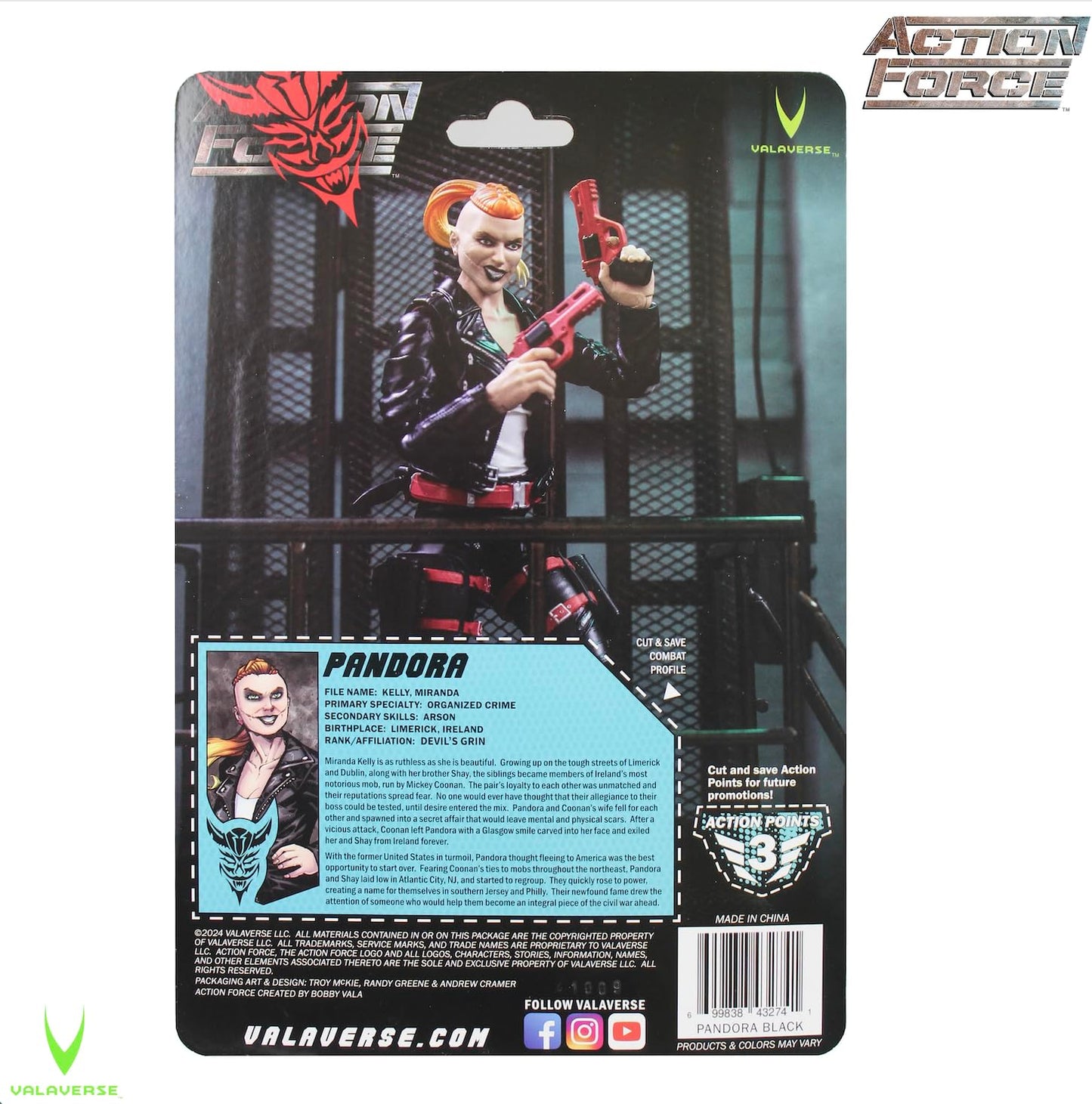 Action Force Valaverse Pandora Premium 6-Inch Scale Action Figure with Multiple Accessories