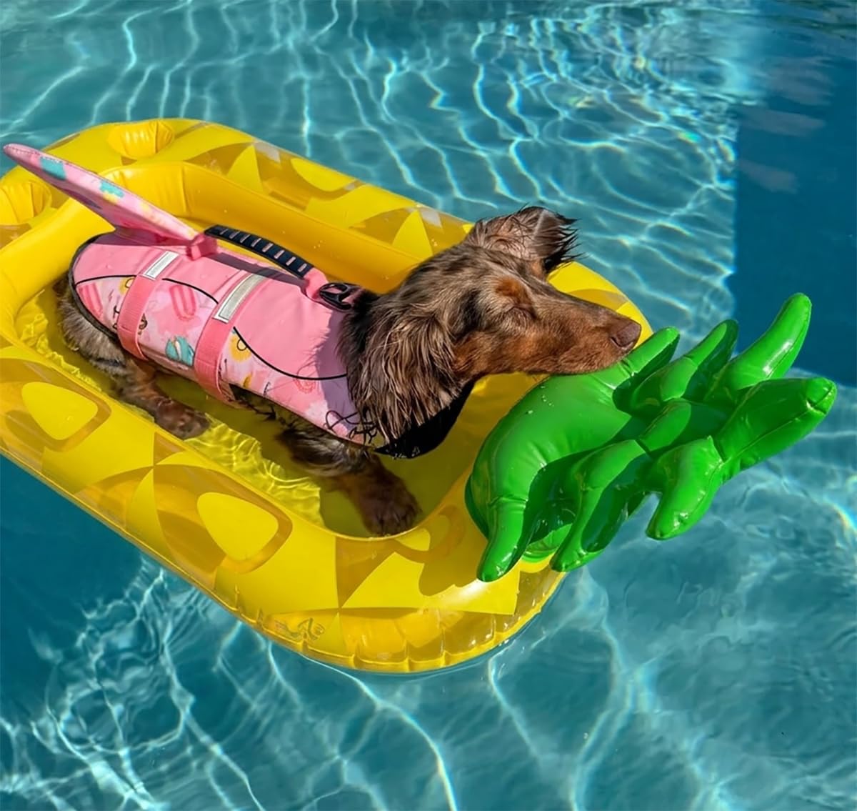 VICKEA Inflatable Pineapple Drink Holder, Pool Party Drink Float for Water Fun