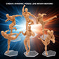 ElevateFigureDisplays Peg-Free Footstands (9-Pack), Action Figure Stands, Clear Plastic, 1/12 & 1/10 Scale, Adjustable (Peg Free Footstands)
