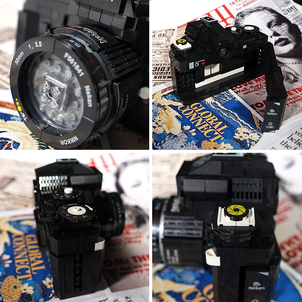 Uvini Building Blocks Camera, DIY STEM Toys, Building Construction Brick Set Best Gift for Adult, Teens, Collectible Model Digital Camera to Build