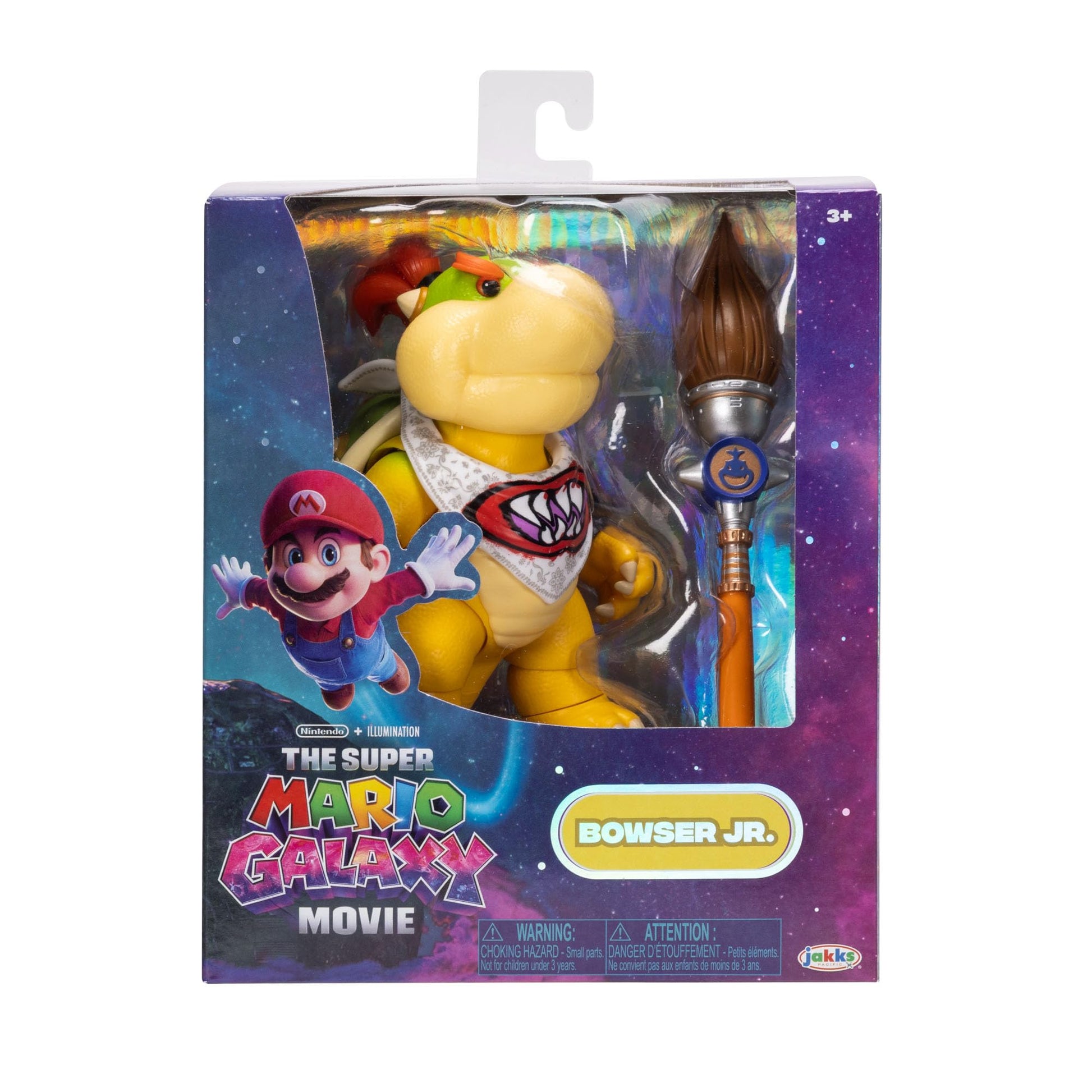 The Super Mario Galaxy Movie 5” Action Figures Series 1 - Bowser Jr. Figure with Paint Brush Accessory - Premium Details and 17 Points of Articulation