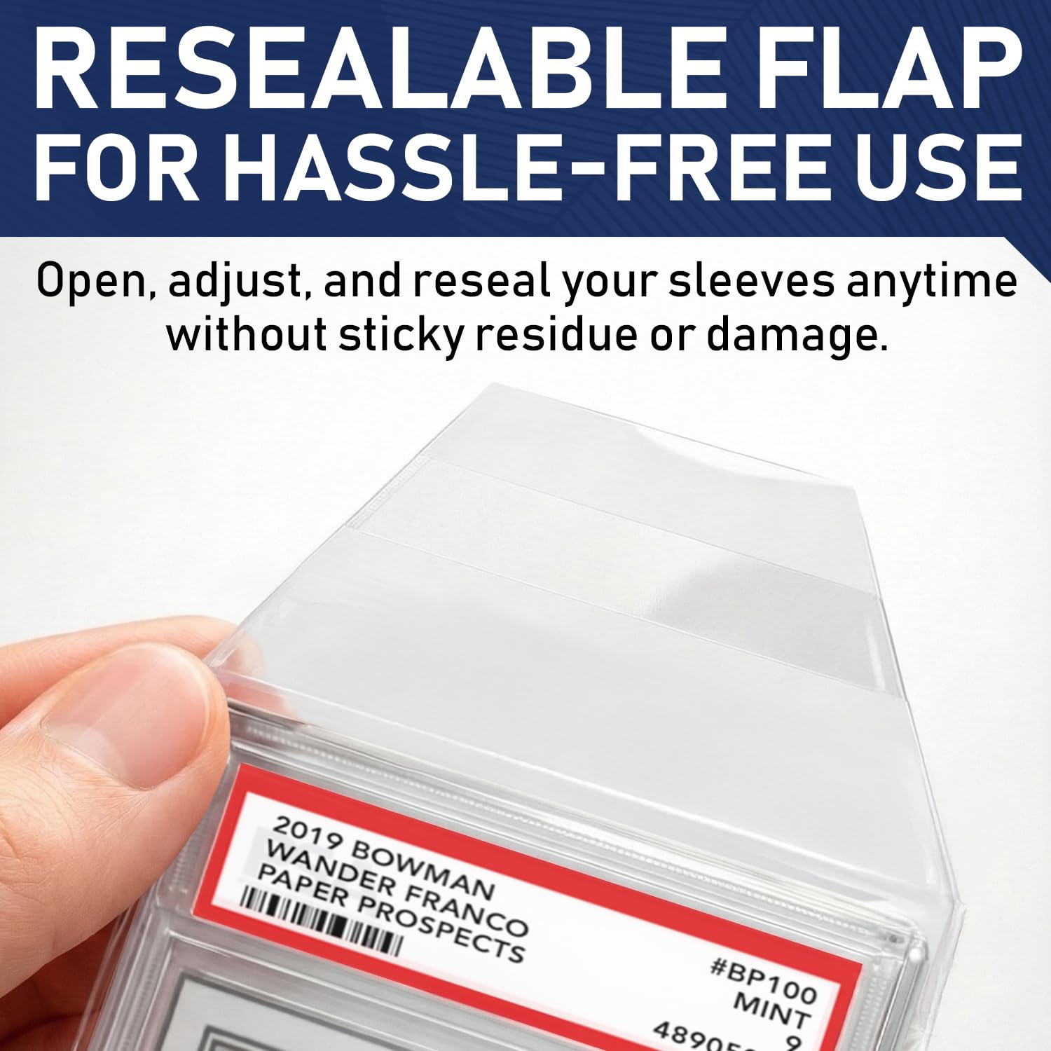Invested Alliance PSA Slab Sleeves for Graded Cards | PSA Exact Fit Graded Card Sleeves, Resealable Slab Protector for TCG Collectors - Sports