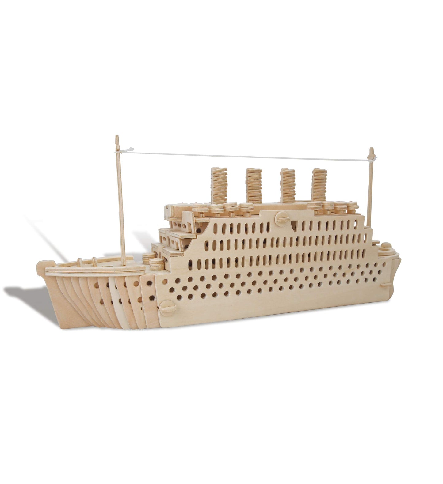 Puzzled 3D Puzzle Titanic Wood Craft Construction Model Kit, Fun Unique & Educational DIY Wooden Toy Assemble Model Unfinished Crafting Hobby Boat