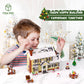 Christmas Holiday House Building Set, LED DIY Christmas Holiday Snow Village, Christmas House Compatible with Lego Gifts for Boys, Girls, Family,