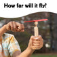 Kikkerland Huckleberry Pull Helicopter - Beechwood Flying Toy with Launcher for Outdoor Play