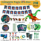 Dinosaur Birthday Party Supplies Kit For Boys, Dinosaur Party Decorations-20 Guest-Include Dino Plates Cups Napkins Banner Cutlery Balloon Tablecloth