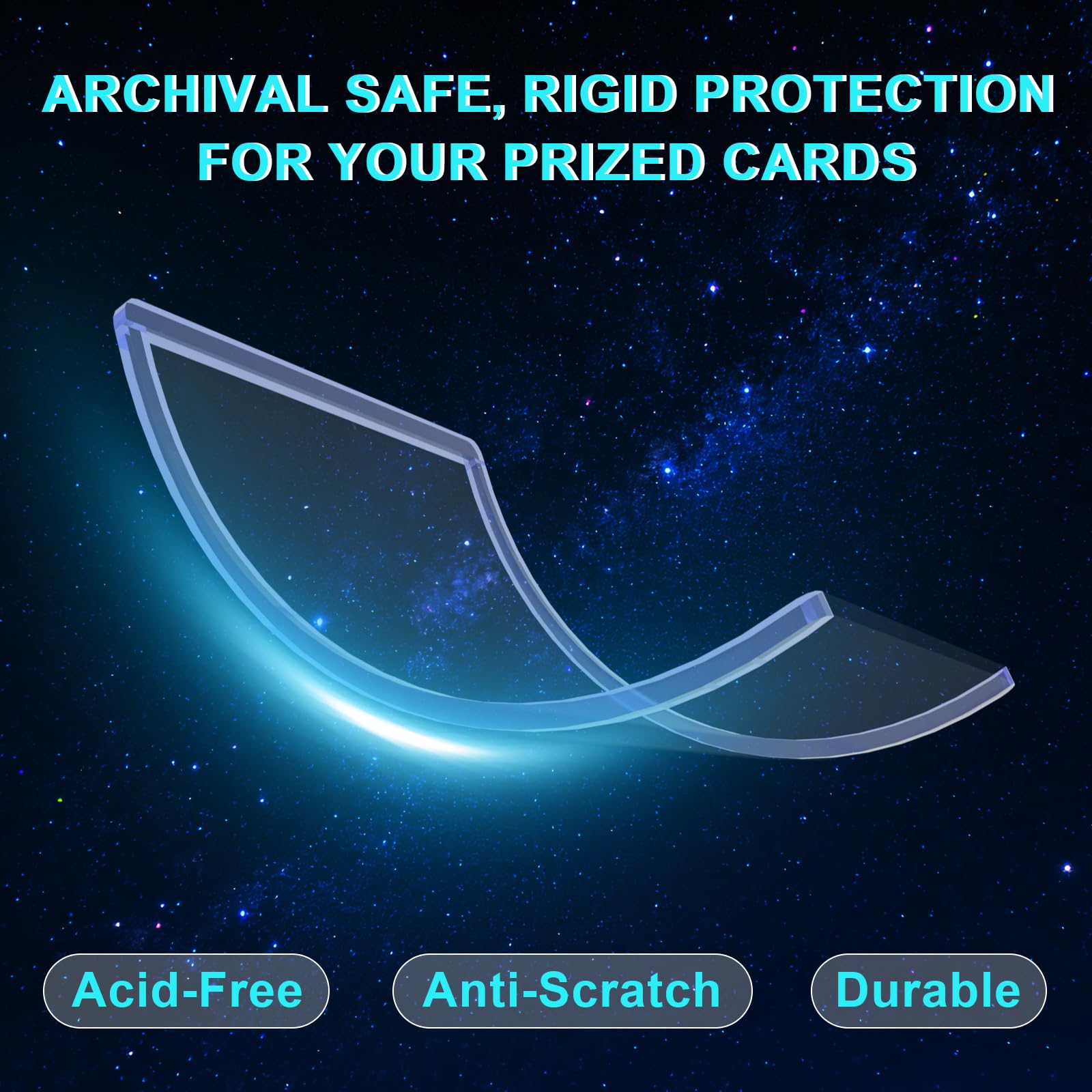 200ct Card Sleeves Top Loaders for Cards - Toploads for Cards, 3"x4" Hard Plastic Protectors & Clear Rigid for Trading, Sports, Baseball Cards (100