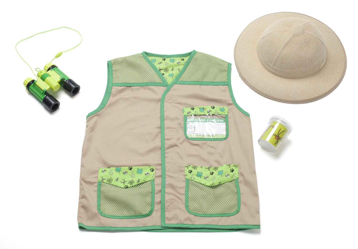 Melissa & Doug Backyard Explorer Role Play Costume Set With Binoculars, Bug Jar, and Hat