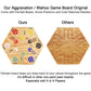 16” Wooden Wahoo Board Game, Original Marble Game Set for 4 or 6 Players