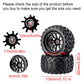 4X RC 1/10 Scale Monster Truck Tires Gravel Tread w/ 5 Spokes Wheel Rim