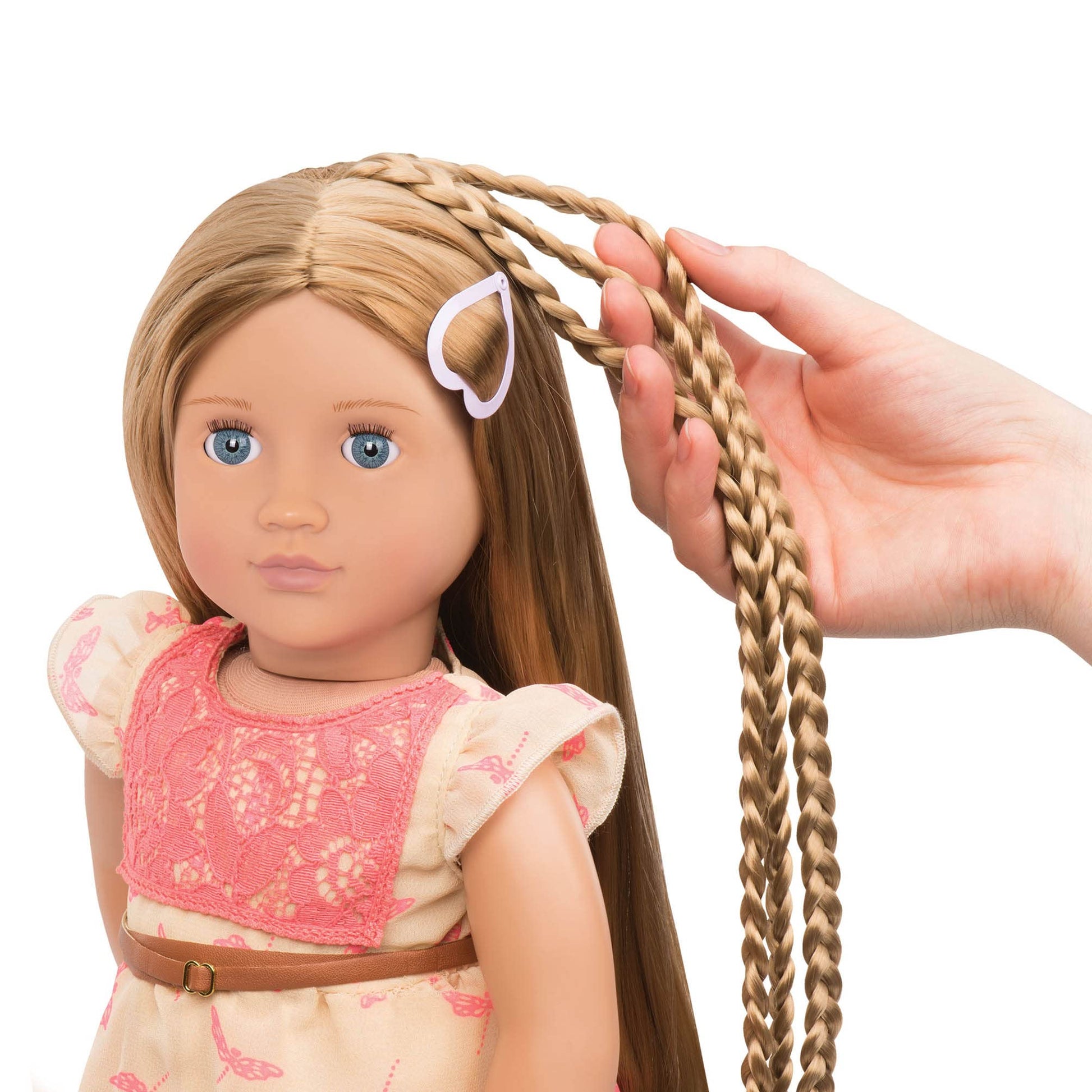 Our Generation - Portia - 18-Inch Hair Play Doll - Brown Hair & Blue Eyes - Extendable Braids & Styling Accessories - Pretend Play - Toy for Kids 3