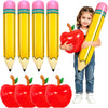 8 Pcs Large Inflatable Apple Pencil Balloons,Back to School Pencils and Fruits Balloon Decoration for Classroom,First Day of School Ceiling Hanging