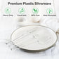 Dealusy 360 Count Extra Heavy Duty Clear Plastic Silverware, 150 Forks, 150 Spoons, 60 Knives, BPA-Free, Heat Resistant, Disposable Plastic Utensils