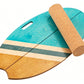 Balance Board Indoor Surfboard Surf Style Home Fitness with Wheel for Exercise, Athletic Training and Board Sports - Fun Workout Equipment