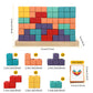 Wooden Block Puzzle, Montessori Toys Stacking Game, Preschool Educational Brain Teaser Puzzles for Toddlers and Kids Ages 3-5, Gift for Girls and Boys