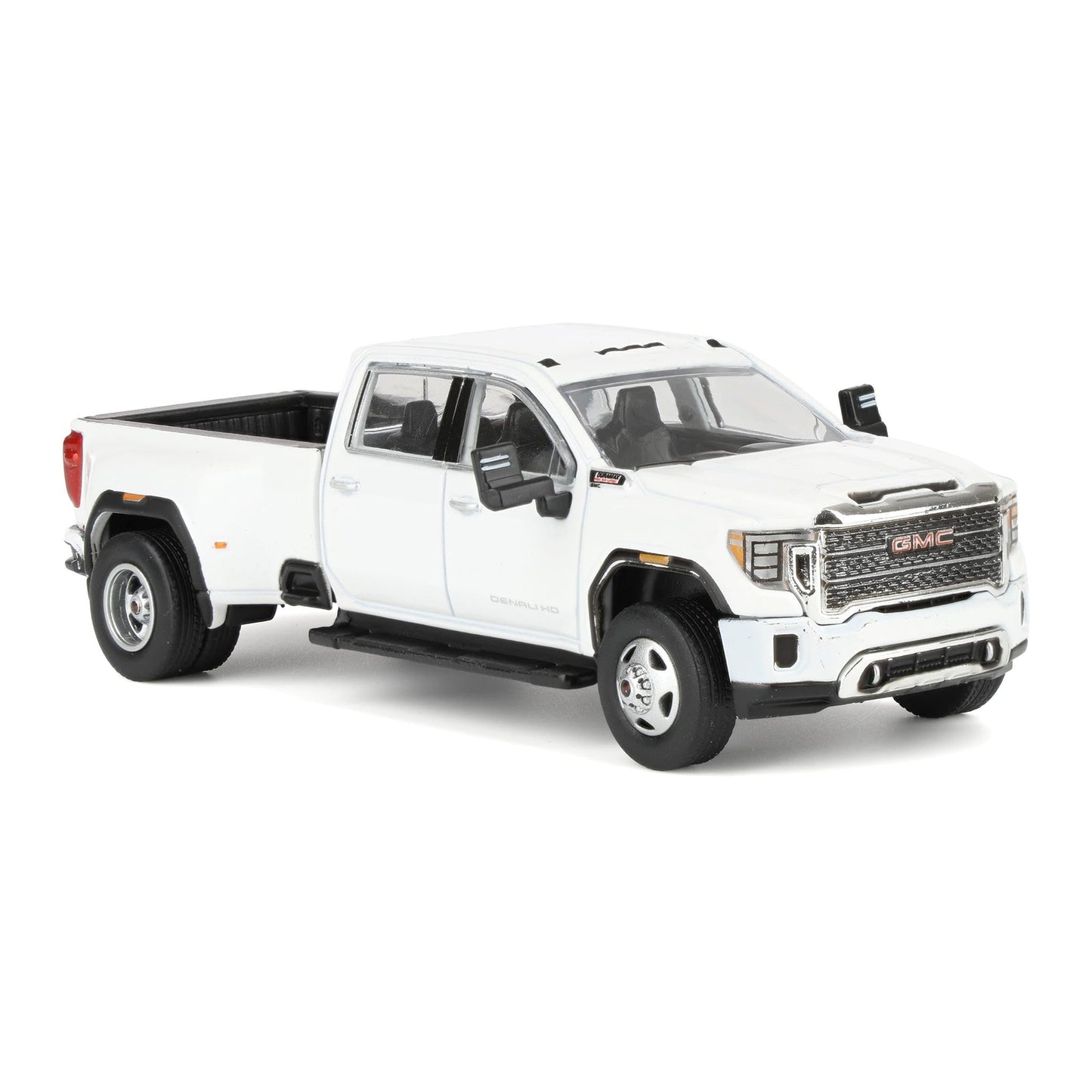 Greenlight 1/64 2022 GMC Sierra 3500HD Denali Dually Pickup Truck, White Frost 51678-B