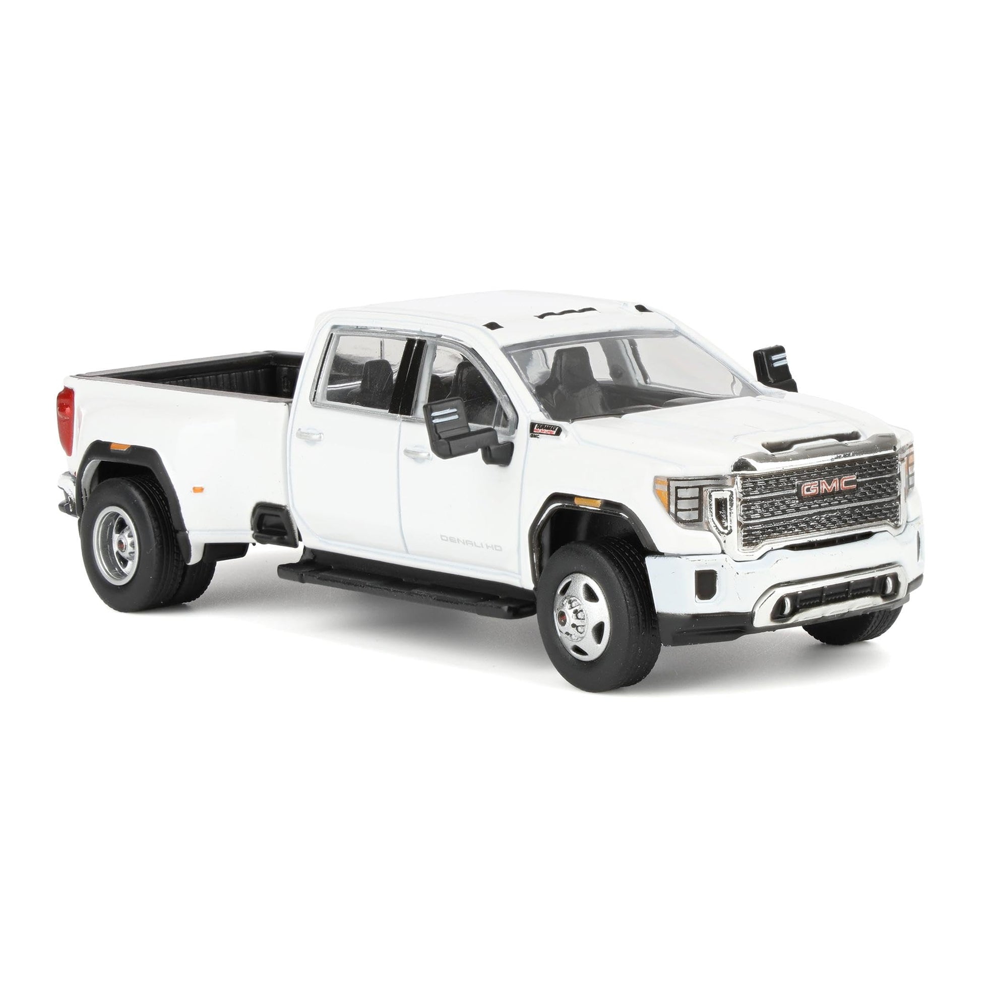 Greenlight 1/64 2022 GMC Sierra 3500HD Denali Dually Pickup Truck, White Frost 51678-B