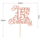 Unoggsor Rose Gold Glitter Happy 15th Birthday Cake Topper - Hello 15, Cheers to 15 Years, 15 & Fabulous, 15th Birthday/Anniversary Party Decorations