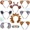 CiyvoLyeen Animals Ears Headbands Birthday Jungle Safari Zoo Party Favor Monkey Rhinoceros Elephant Hair Hoop for Kids