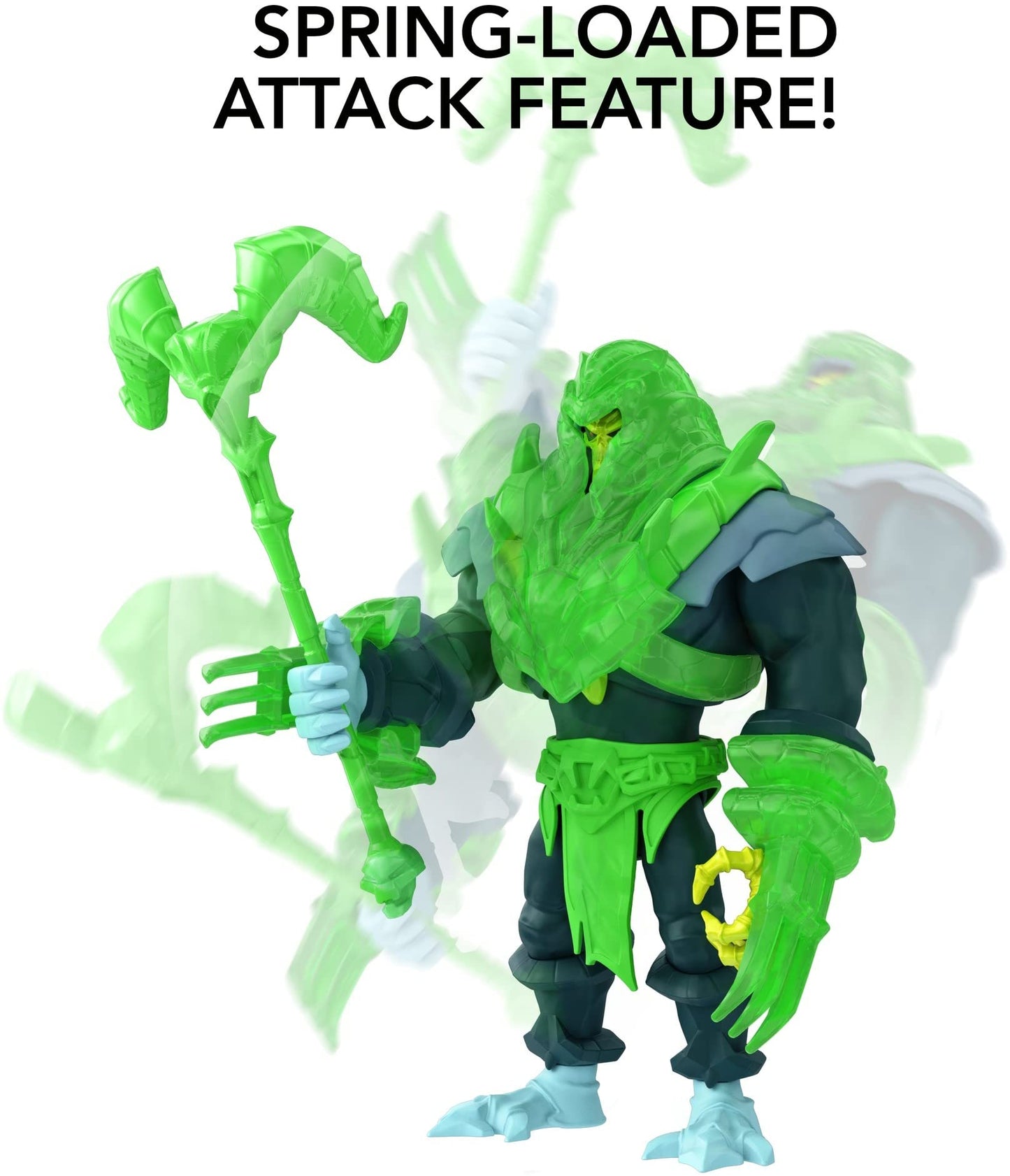 Masters of the Universe and He-Man Deluxe Skeletor Large Action Figure with Power Attack Move & 4 Accessories Inspired by MOTU Netflix Animated