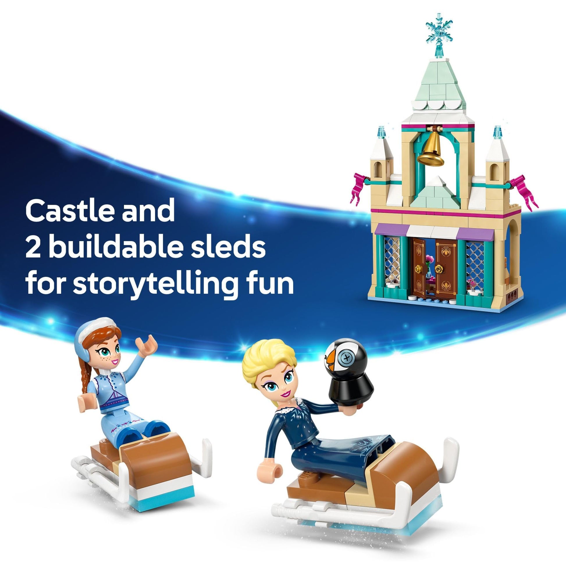 LEGO Disney Frozen: Arendelle Frozen Castle - Building Playset for Kids - Frozen Castle Toy for Fans with Princess Anna and Elsa Minidolls - 5 Year