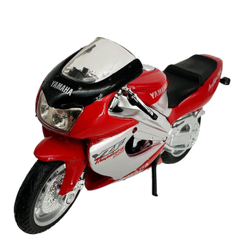 Welly Die Cast Motorcycle Red Yamaha 2001 YZF-1000R, 1:18 Scale, Collectible Model Dirt Bike