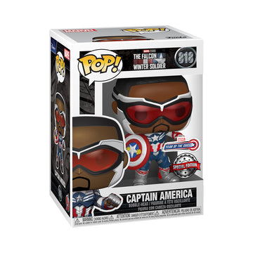 Funko Pop! Marvel: Year of The Shield - Captain America (Sam Wilson) with Shield, Amazon Exclusive