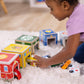 Melissa & Doug Nesting and Sorting Blocks - 6 Buildings, 6 Wooden Vehicles - FSC Certified